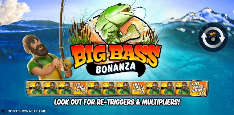 Big Bass Bonanza — Startbildschirm