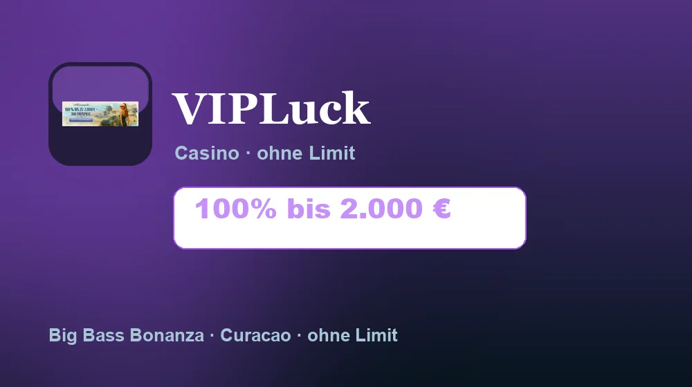 Screenshot von VIPLuck Casino